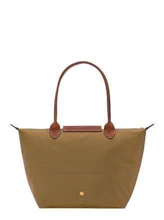 Longchamp Womens Shoulder Bag Green Polyamide