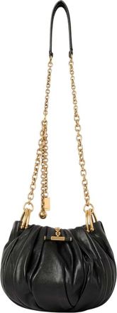 Chlo&eacute; Black Plisse Medium Shoulder Bag