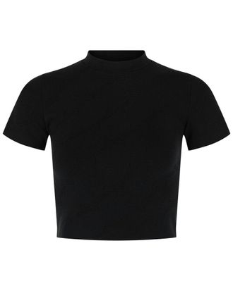 Balenciaga Mock-Neck Cropped Top