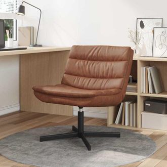 vidaXL Vidaxl - Sedia girevole Marrone 63 x 75 x 76 cm Pelle sintetica