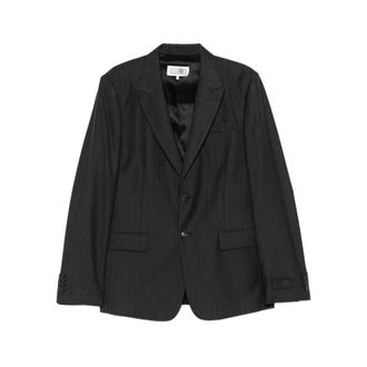 Maison Margiela Formal Blazers, male, Gray, Size: L Peak Lapel Jacket