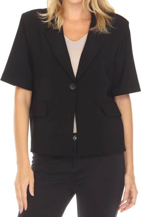 Joseph Ribkoff Short Sleeve Blazer Jacket In Black