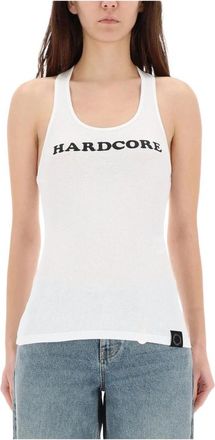 Stella McCartney Ribbed Hardcore Tanktop - Dames - Tops zonder mouwen - Wit - S - Katoen - Tops
