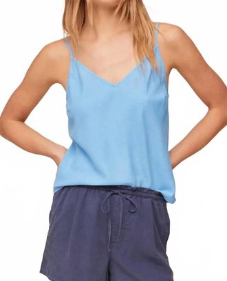 Bella Dahl Lean Cami V-Neck Top In Tidal Blue