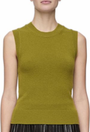 A.L.C. Ian Sleeveless Cashmere Top In Loden