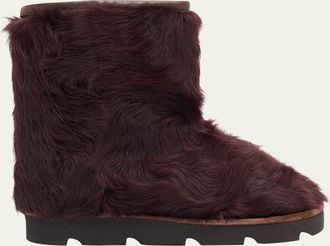 Brunello Cucinelli Capretta Shearling Outdoor Booties