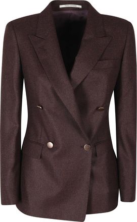 Tagliatore Burgundy Virgin Wool-Blend Blazer