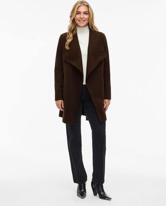 Vila Cappotto color chicco di caff&egrave;-Marrone