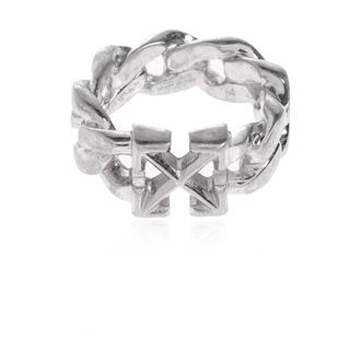 Off-white Heren, Accessoires, Grijs, Maat: 66 MM Leer