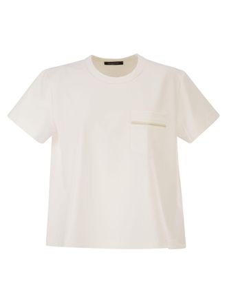 Fabiana Filippi &Uuml;bergro&szlig;es T-Shirt aus Mailand-Jersey mit Tasche