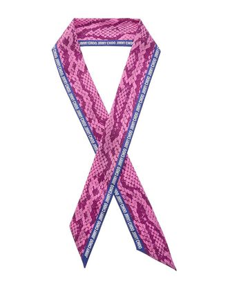 Jimmy Choo London Logo Silk Scarf