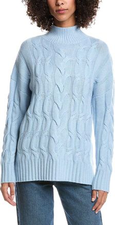 Forté Cashmere Luxe Wool & Cashmere-Blend Cable Sweater