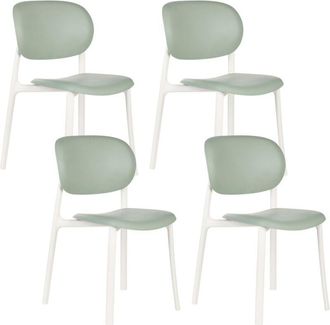 Beliani Set of 4 Garden Chairs MUSANO Green