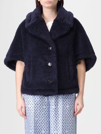 Max Mara Fur Coat MAX MARA Woman color Blue