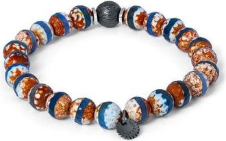 Tateossian Mens Lhasa Graffiato Beaded Bracelet in Multicolor at Nordstrom, Size Large