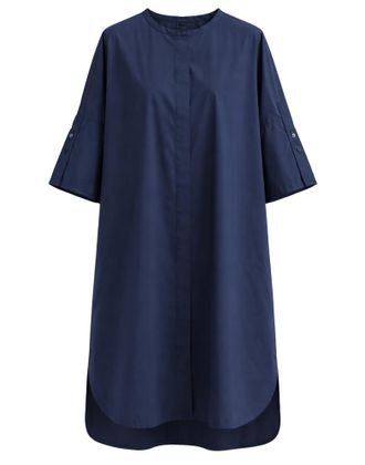 Pomandere Womens Long Cotton Dress Navy