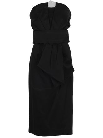 P.A.R.O.S.H. Structured Midi Dress with Draped Detail