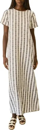 Ace & Jig Mette Button Back Belted A-line Maxi Dress in Sketch at Nordstrom, Size Xx-Small