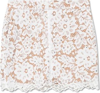 Michael Kors Kanten rok - Dames - Korte rokken - Wit - S - Polyester - Rokken