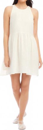 Fifteen Twenty Cianni Tie Neck Dress In Ivory