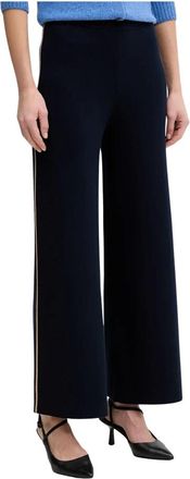 Benetton Wijde broek - Dames - Wijde Broeken - Blauw - XL - Polyester - Broeken