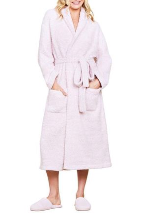 Barefoot Dreams Gender Inclusive CozyChic Robe in He Dusty Rose-White at Nordstrom, Size 3