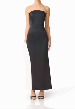Elliatt Sydney Asymmetrical Gown In Black & White