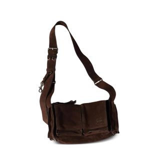 Miu Miu Utilitaire Suede Shoulder Bag