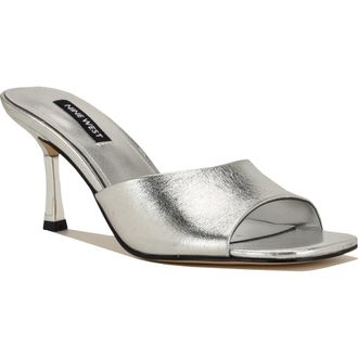 Nine West Lamell Sandal in Silver at Nordstrom, Size 5.5