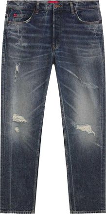HUGO BOSS Hugo Heren 634 Taps toelopende jeans (Marine)