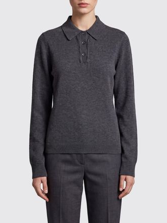 Maison Margiela Polo slim fit in maglia di lana vergine a maniche lunghe