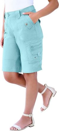 Roaman's Plus Size Cargo Shorts in Light Turq at Nordstrom, Size 32