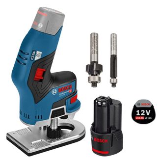 Bosch Fresadora De Cantos A Bater&iacute;a Gkf 12v-8 / 1x Bater&iacute;a De 2,0 Ah Incl. 2x Fresas