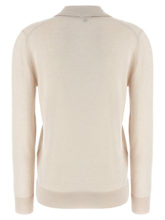 Brioni Cashmere and Silk Blend Polo - Cream