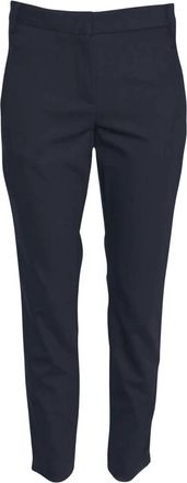 2-Biz Navy Broek Abelona Stijl Kwaliteit - Dames - Slim Fit Broeken - Blauw - XS - Katoen - Broeken