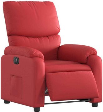vidaXL Vidaxl - Sill&oacute;n Reclinable El&eacute;ctrico De Cuero Sint&eacute;tico Rojo
