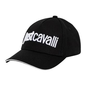 Just Cavalli Geborduurde Logo Baseballpet - unisex - Petten - Zwart - ONE Size - Katoen - Accessoires