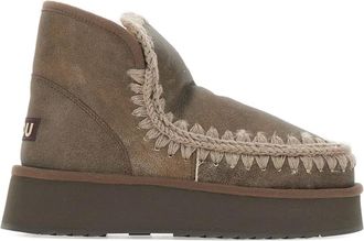 Mou Mini Eskimo crocheted platform boots - Grey