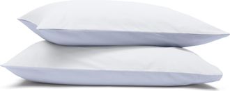 Emma 2x Kopfkissenbezüge 40x80 - 100% Satin aus natürlicher Baumwolle - Bronzegrau & Cremeweiß