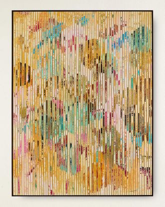 John-Richard Cascading Colors Original Oil Painting on Canvas by Teng Fei