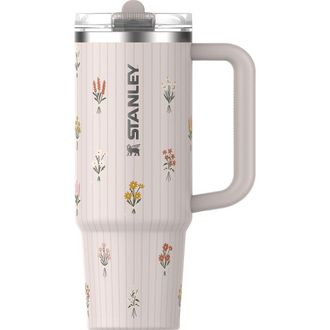 Stanley The Quencher ProTour Flip Straw 40-Ounce Tumbler in Rose Quartz Bouquets at Nordstrom