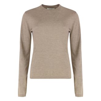 Max Mara Marica Sweater - Dames - Cashmere truien - Beige - XS - Leer - Truien & Vesten
