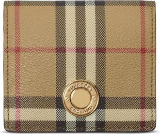 Burberry Small Check Bifold Wallet - Archive Beige