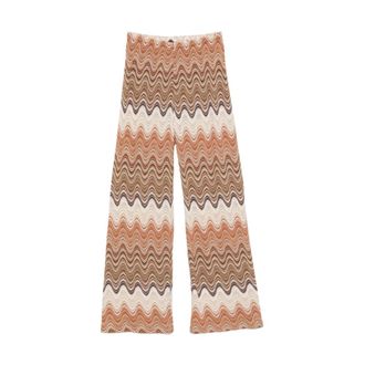 MC2 Saint Barth Wide Trousers, female, Brown, Size: M Wide Trousers