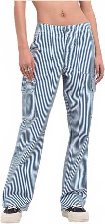 Quiksilver Lizzie Stripe Pants In Feeling Blue