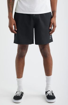 Brixton Journey Active Water Repellent Performance Shorts in Black at Nordstrom, Size Xx-Large
