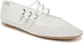 Franco Sarto Tatum Mary Jane Flat in White at Nordstrom, Size 8.5