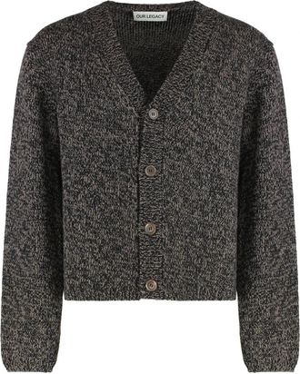 Our Legacy Academy Cardigan - Heren - Vesten - Grijs - M - Wol - Truien & Vesten