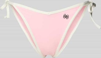 Guess Bikini-Slip mit Schn&uuml;rung und Label-Applikation Modell NIKI in Rosa, Gr&ouml;&szlig;e XL