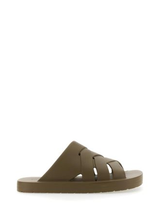 Bottega Veneta Green Slip On Sandals